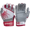 2022 Spiderz PRO Model Batting Gloves: White/Red -Baseball Equipment Shop 2022SpiderzPRO White Red