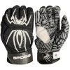2023 Spiderz HYBRID Batting Gloves: Black/White -Baseball Equipment Shop 22BlackWhite