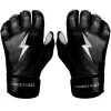 Bruce Bolt PREMIUM PRO Chrome Series Short Cuff Batting Gloves: Black -Baseball Equipment Shop BB SC CHRB1