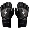 Bruce Bolt PREMIUM PRO Chrome Series Long Cuff Batting Gloves: Black 1 Bruce Bolt PREMIUM PRO Chrome Series Long Cuff Batting Gloves: Black -Baseball Equipment Shop BLACKLONG
