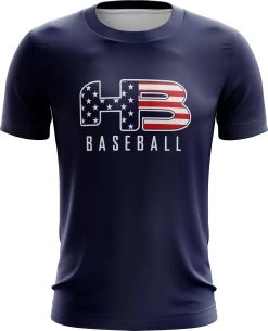 Headbanger Sports Exclusive " HB Sports Baseball" Short Sleeve Jersey -Baseball Equipment Shop Baseball Navy