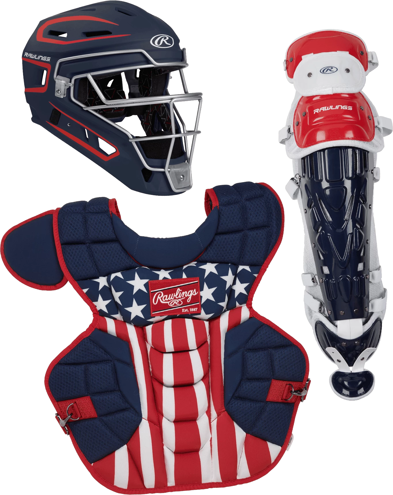 Rawlings ADULT USA VELO 2.0 Catcher's Gear Box Set: CSV2A-NSW 3 Rawlings ADULT USA VELO 2.0 Catcher's Gear Box Set: CSV2A-NSW