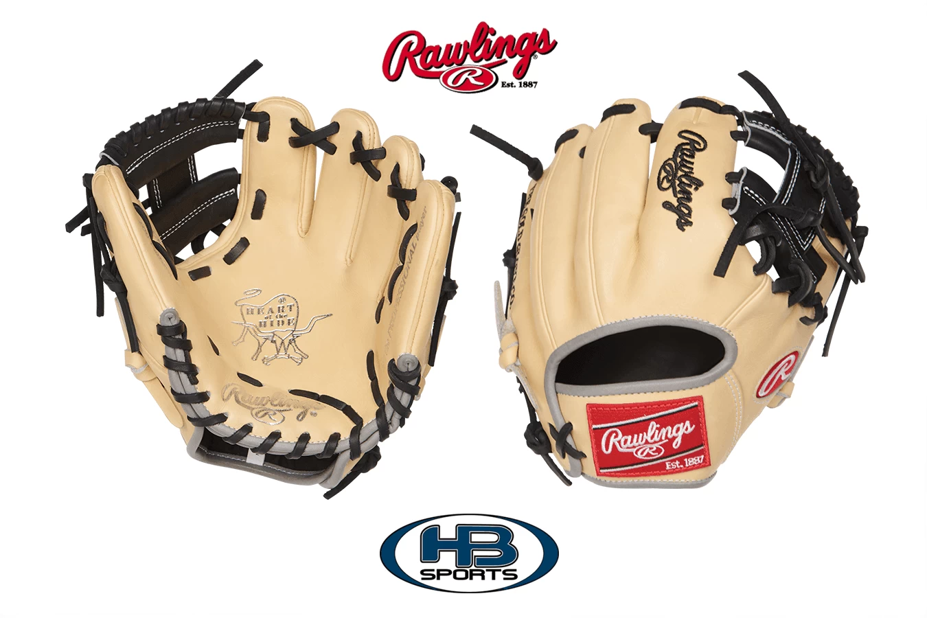 Rawlings Heart Of The Hide 9.5" Training Glove: PRO200TR-2C 4 Rawlings Heart Of The Hide 9.5" Training Glove: PRO200TR-2C - Image 2