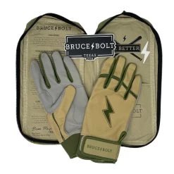 Bruce Bolt Premium Pro Military Series Short Cuff Batting Gloves: Beige -Baseball Equipment Shop IMG 0887