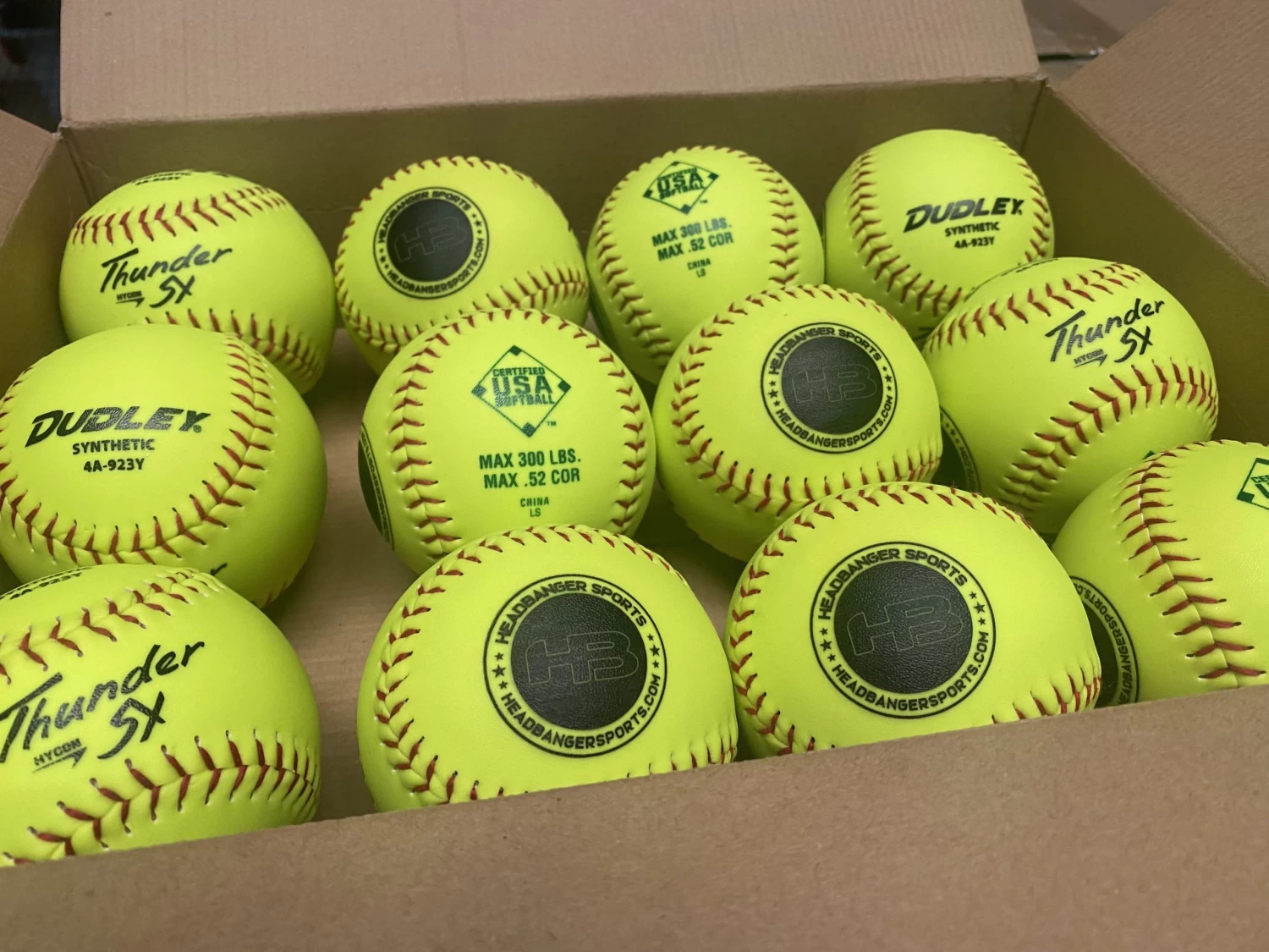 Dudley Thunder SY HYCON 11" USA/ASA Synthetic Slowpitch Softballs (DOZEN): 4A923Y 4 Dudley Thunder SY HYCON 11" USA/ASA Synthetic Slowpitch Softballs (DOZEN): 4A923Y - Image 2