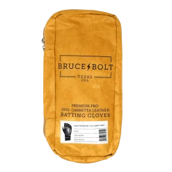 Bruce Bolt PREMIUM PRO Long Cuff Batting Gloves: Black -Baseball Equipment Shop LC BLKG BAG