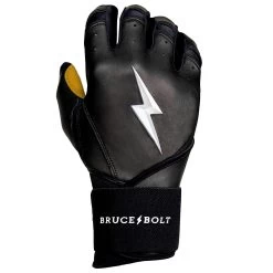 Bruce Bolt PREMIUM PRO Long Cuff Batting Gloves: Black -Baseball Equipment Shop LC BLKG RIGHT
