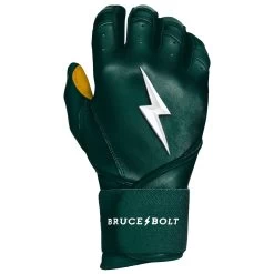 Bruce Bolt PREMIUM PRO Long Cuff Batting Gloves: Green -Baseball Equipment Shop LC GRNG RIGHT