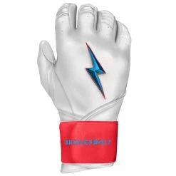 Bruce Bolt PREMIUM PRO BRINSON Series Long Cuff Batting Gloves: White -Baseball Equipment Shop LC LBW RIGHT