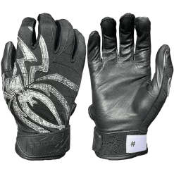 Limited Edition Spiderz PRIZM Batting Gloves: Black Mamba