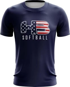 Headbanger Sports Exclusive " HB Sports Softball" Short Sleeve Jersey -Baseball Equipment Shop NavySoftball