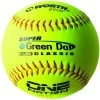 Worth 11" One Nation Green Dot Slowpitch Softballs (Dozen): ON11CY -Baseball Equipment Shop ON11CY 1