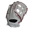 Miken Pro Series 13.5" Slow Pitch Fielding Glove - White/Scarlet: PRO135WS -Baseball Equipment Shop PRO135WS BACK