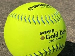 Worth 12" Super Gold Dot PRO M USSSA Slowpitch Softballs (Dozen): UM12CY -Baseball Equipment Shop PhotoMar11 121056PM