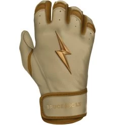 Bruce Bolt PREMIUM PRO Gold Series Batting Gloves: Short Cuff -Baseball Equipment Shop SC GLD RIGHT