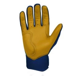 Bruce Bolt PREMIUM PRO Short Cuff Batting Gloves: Navy -Baseball Equipment Shop SC NVYG PALM