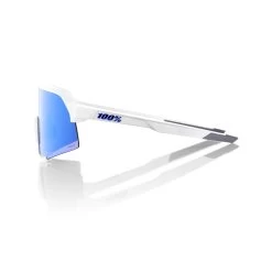 100% S3 Sunglasses Matte White - HiPER Blue Multilayer Mirror Lens -Baseball Equipment Shop SP21 S3 60005 00006 PROFILE