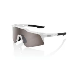 100% SPEEDCRAFT XS Matte White - HiPER Silver Multilayer Mirror Lens