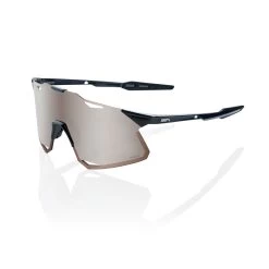 100% HYPERCRAFT Sunglasses Gloss Black - HiPER Silver Mirror Lens