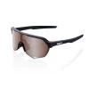 100% S2 Sunglasses Soft Tact Black - HiPER Crimson Silver Mirror Lens -Baseball Equipment Shop SP22 S2 60006 00002 3Q