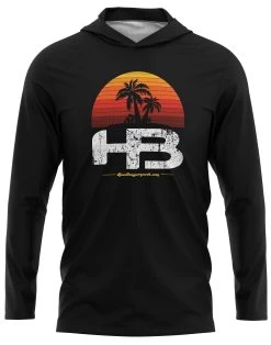 Headbanger Sports Exclusive Ultra Lightweight Long Sleeve Hoodies: Lifestyle Series -Baseball Equipment Shop Sunset