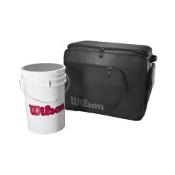 Wilson Coaches Ball Bucket Roller Bag: WB5710701 -Baseball Equipment Shop WB5710701 3 Wilson Ball Bucket Bag Black.png.cq5dam.web .1200.1200