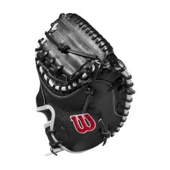 2022 Wilson A2000 M1DSS 33.5" Catcher's Mitt: WTA20RB22M1DSS -Baseball Equipment Shop WBW100401 2 A2000 M1D C 335 Black White Red.png.cq5dam.web .1200.1200
