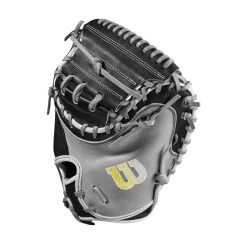 2023 Wilson A2000 M2 33.5" Baseball Catcher's Mitt: WBW100977335 -Baseball Equipment Shop WBW100977 2 A2000 C M2SS 335 Grey Black.png.cq5dam.web .1200.1200
