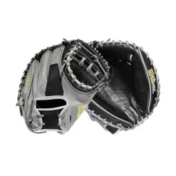 2023 Wilson A2000 M2 33.5" Baseball Catcher's Mitt: WBW100977335 -Baseball Equipment Shop WBW100977 8 A2000 C M2SS 335 Grey Black.png.cq5dam.web .1200.1200