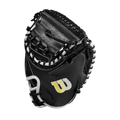 2023 Wilson A2000 M1DSS 33.5" Baseball Catcher's Mitt: WBW100995335 -Baseball Equipment Shop WBW100995 2 A2000 C M1DSC 335 BlackSS BlackDimple White WilsonGold