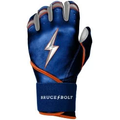 Bruce Bolt PREMIUM PRO NIMMO Long Cuff Batting Gloves: Mets Blue -Baseball Equipment Shop premium pro nimmo series long cuff batting gloves blue gloves brucebolt 261498