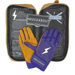 Bruce Bolt PREMIUM PRO Short Cuff Batting Gloves: Purple -Baseball Equipment Shop premium pro short cuff batting gloves purple brucebolt 271484