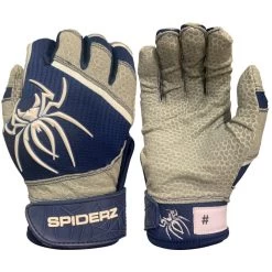2022 Spiderz PRO Model Batting Gloves: Navy Blue/White