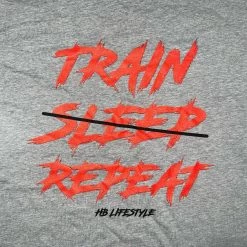 HB Lifestyle Active Wear Men's T-Shirt: Train Sleep Repeat 9 HB Lifestyle Active Wear Men's T-Shirt: Train Sleep Repeat -Baseball Equipment Shop train1